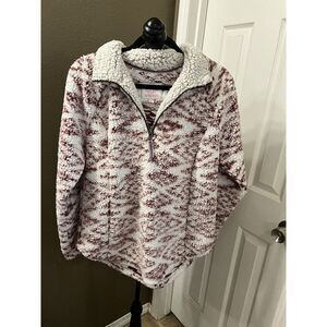 Cozy Shepra Fleecd‎ Women's Large Quarter Zip Pullover Jacket